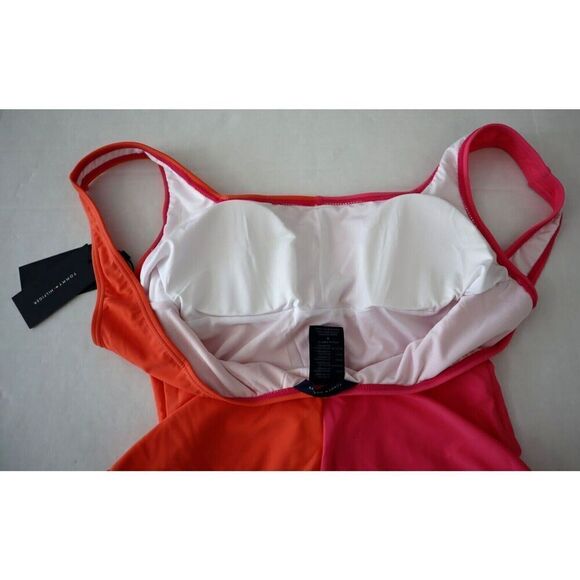 Tommy Hilfiger Women's Sz 8 Pink Dahia Split One-Piece Tankini Swimsuit - Picture 6 of 14
